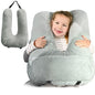 Travel Pillow, Car Pillow for Kids & Adults, Kid Travel Sleeping Pillows for Neck & Body Support, Car Travel Essentials Pillow on Road Trips, Gray - color: Gray
