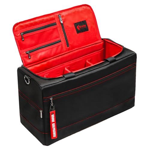 Sneaker Bag for Travel/Sneakerhead gift/Outdoor Sports Bag/Gym Bag /, A Multi-functional Travel Duffel Bag with 3 Adjustable Dividers, & Shoulder Strap,Made of Nylon, by Krone Kalpasmos-classic - color: Red