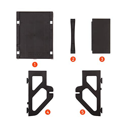 MUNBYN Label Holder for Rolls and Fan-Fold Labels, Thermal Sticker Roll Holder for Desktop Thermal Printer Shipping Supplies Industrial Paper, Black - color: Black