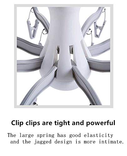 Foldable Clip and Drip Hanger/Hanging Drying Rack - 16 Clips Socks Drying Rack for Drying Underwear Clothes,Socks,Bras,Towel,Pants,Hat,Grey
