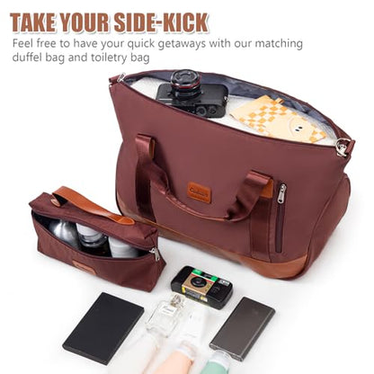 Cosbarn Luggage Sets 5 Piece with TSA Lock Spinner Wheels, Unisex Hard Case ABS Suitcase Set, Hardshell Lightweight Waterproof Travel Hardside Suitcases with Wheels for Women Men, Burgundy - color: Burgundy, size: 5 Piece Sets (20/24/28/Db/Tb)