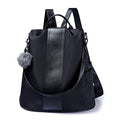 PINCNEL Women Backpack Purse Waterproof Nylon Anti-theft Rucksack Lightweight Shoulder Bag - color: Black, size: Medium