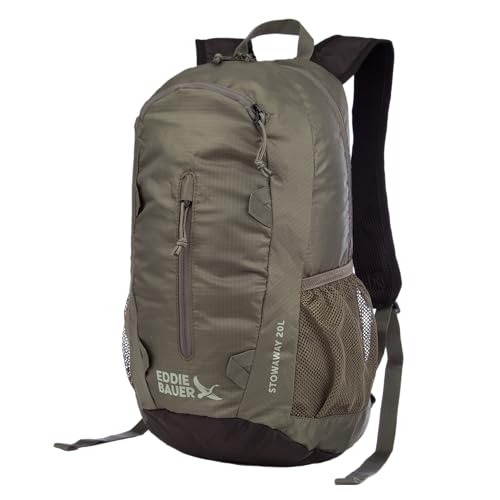 Eddie Bauer Stowaway Packable Backpack | Travel | Outdoor | Lightweight | Foldable | Durable | Ripstop Polyester | 20L - Spruce Green - color: Spruce, size: 20L