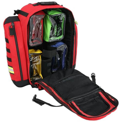 Lightning X TacMed ALS Oxygen Trauma Backpack w/Modular Pouch System - RED