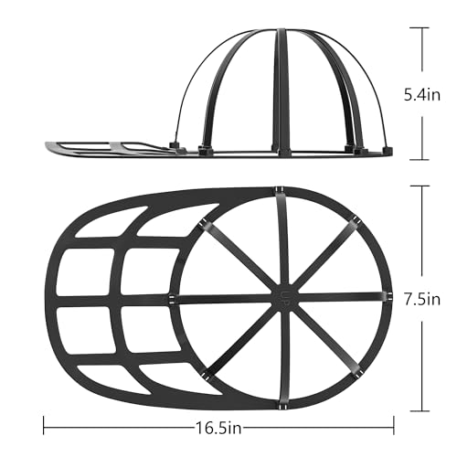 Hat Washer Cage, Snap-Lock Design, Foldable & Portable for Washing Machine Dryer Dishwasher - color: Black-1-Pack