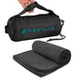 PAVILIA Travel Blanket Airplane Compact with Bag, Lightweight Soft Fleece Plane Blanket Long Flights, Camping Road Trips, Packable Travel Gift Essentials with Luggage Backpack Strap, 65x40, Black - color: Black