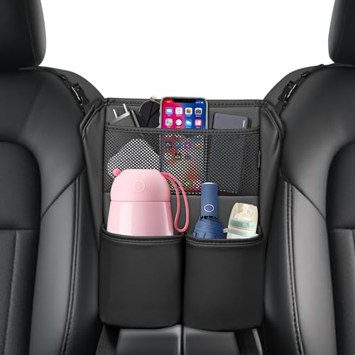 FLORICH Car Organizer Storage Between Seats, Leather Seat Organizer Purse Holder Between Seats, Automotive Consoles & Organizers Storage Car Organizer - color: A-Between Seats A-Black