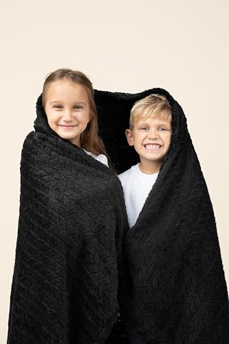 EverSnug Travel Blanket & Pillow 68x42 - Premium Ultra-Soft Microfleece 2 in 1 Compact & Packable Flight Blanket with Soft Bag Pillowcase, Hand Luggage Sleeve and Backpack Clip (Black) - color: Black