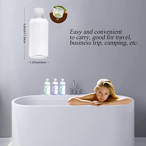 GIMS 5-Pack 3.4 oz TSA-Approved Travel Bottles with Flip Cap, Leak-Proof Containers and Clear Toiletry Bag - size: B-5 Counts-with Bag