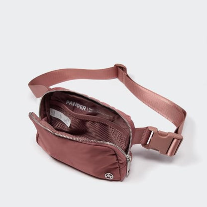 Pander Everywhere Belt Bag for Women, Fashion Waist Packs, Crossbody Bags with Adjustable Strap (Mauve). - color: Mauve