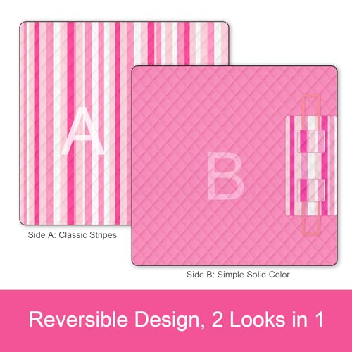 2 in 1 Tote Picnic Blanket Waterproof Outdoor Camping Mat,Large Capacity Beach Blanket 80''x80'' 7 Layers Easy to Foldable and Carry. - color: Pink