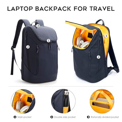 BANGE Commute backpack can hold 15.6 inch laptop,Flight approved carry on backpack for men and woman - color: Blue