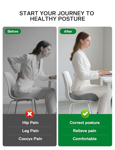 medisana Seat Cushion, SC 100 Seat Cushions for Office Chairs, Car Seat, Wheelchair - Sciatica & Tailbone & Coccyx Pain Relief Pillow for Driver Sedentary, Gift for Women Men(Size:18*14.6*3.54in-Grey)