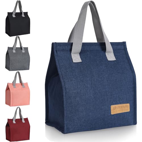 Lunch Bag for Women/Men,Waterproof Reusable Portable Lunch Tote,Lunch Box Bag.Thermal Cooler Bag Ideal for Work/Party/l/Travel/Picnic (Light Blue) - color: Blue