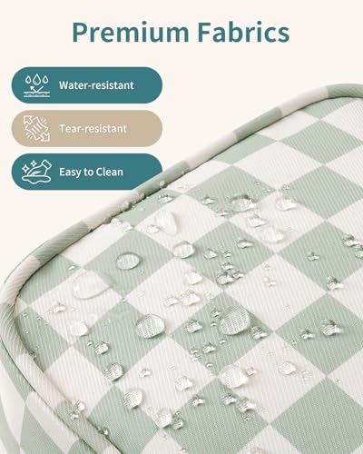 Narwey Travel Toiletry Bag for Women Traveling Dopp Kit Travel Bag for Toiletries Cosmetic Bag Makeup Bag Medicine Bag for Traveling (Mint Green Checkerboard) - color: B-Mint Green Checkerboard