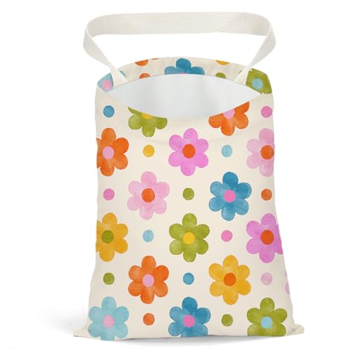 Flower Car Trash Bag Car Garbage Bag Hanging Cars Trash Can, Spring Decor Waterproof Cars Back Seat Organizer for Vehicle Travelling Camping - color: Flower 01