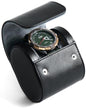 Watch Roll Travel Case for Men and Women with Suede Lining Watch Display Box Single Watch Storage and Organizer (Black) - color: 1 slot black