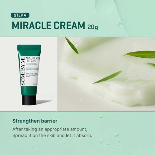 SOME BY MI AHA BHA PHA 30Days Miracle AC SOS Kit - Toner 1.01Oz, Serum 0.33Oz, Cream 0.7Oz, Foam 1.01Oz - Mild Exfoliating Daily Skin Care Set - Skin Wastes, Sebum, Oiliness Care - Korean Skin Care - color: Miracle Kit with Foam