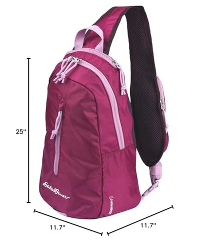 Eddie Bauer Stowaway Packable Sling Bag | Travel | Outdoor | Lightweight | Compact | Ripstop Nylon, Port Red-10L - color: Port Red