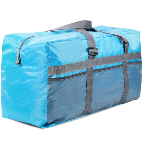 REDCAMP Foldable Travel Bag, Large Sports Bag, 75L/96L/100L, Lightweight Waterproof Tote Bag - color: 75L/Blue