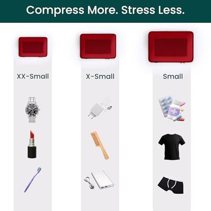 NOBL Travel Compressible Packing Cubes Set, 6 Pieces Travel Packing Organizers, Compression Luggage Cubes for Suitcases & Carry On, Space Saving - Cherry Red - color: Cherry Red