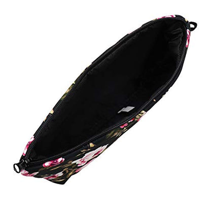Cute Travel Makeup Bag Cosmetic Bag Small Pouch Gift for Women (Flowers) - color: Flowers