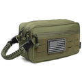 Tactical Toiletry Bag for Men Dry Wet Separate Dopp Kit Travel Hygiene Bag EDC Utility Tool Molle Pouch Mens Shaving Kit Travel shower Bags (OD Green) - color: OD Green