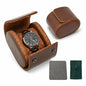 Watch Roll Travel Case for Men & Women – Portable Watch Storage Organizer with Removable Pillows & Solid Dividers, Secure Watch Holder for Home & Travel, Includes Watch Pouch & Cleaning Cloth (1 Slot)