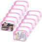 12 Pieces Clear Makeup Bags Bulk, TSA Approved Toiletry Bag PVC Cosmetic Toiletries Pouch with Zipper, Waterproof Vinyl Plastic Organizer Case for Carry-on Travel Essentials (Pink Medium) - color: 12 Medium Pink
