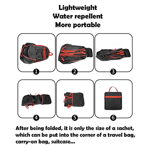 Lywencom Hiking Backpack,20L sports lightweight folding waterproof ultra-light backpack suitable for outdoor camping picnic (black) - color: Black