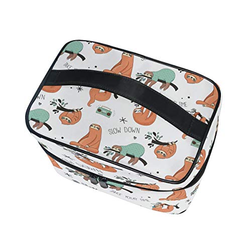 Makeup Bag Radio Sloth Travel Cosmetic Bags Organizer Train Case Toiletry Make Up Pouch - color: color11
