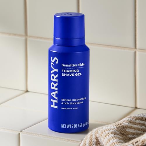 Harry's Original Shaving Kit for Men - Razor Handle, 5 Razor Blade Refills, Foaming Shave Gel, and Travel Blade Cover - TSA Approved Travel Essentials - German Engineered - Sage - style: Sage