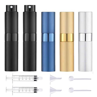 8ML Refillable Travel Perfume Atomizer, Leak Proof Empty Cologne Spray Bottle, Portable Sprayer Travel Essentials for Men Women, 5-Pack - size: M8ml-Bottle-5Pcs