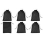 PATIKIL 8"x6" Coin Sacks Bag, 6Pcs Bank Deposit Change Transit Bags with Drawstring Canvas Gift Sacks, Black - color: Black, size: 8"x6"