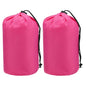 Stuff Sack [2PCS] - Waterproof Outdoor Storage Sacks Use for Backpacking & Traveling & Hiking - [Rose Red-5 x 10 in/ 13 x 25 CM] Ultralight Drawstring Bags - color: Rose Red