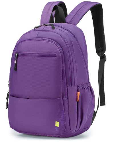 Personal Item Bag 17x10x9 Travel Backpack Carry On Flight Approved Ryanair 40x20x25cm Lightweight Waterproof Causal Bookbag for College, Travel (Purple) - color: Purple