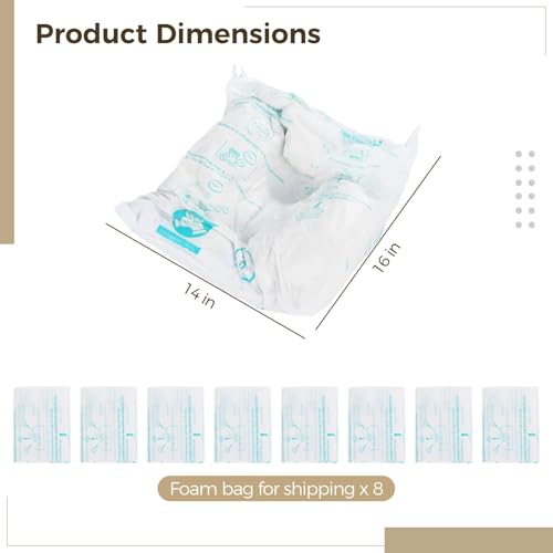 Foam Bags For Shipping 8 PCS 14×16 Inch, Handy Temperature-Activated Expanding Pouches, Instant Pack Quick Packaging - Protective Parcel Solution - color: 8 PCS, size: 16 × 14 inch