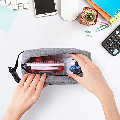 Cerbonny Small Cooler Bag Freezable Lunch Bag for Work School Travel, Leak-proof, Insulated, PVC Free, BPA Free, Waterproof, Easy to Clean - color: gray-s