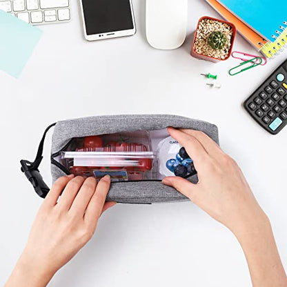 Cerbonny Small Cooler Bag Freezable Lunch Bag for Work School Travel, Leak-proof, Insulated, PVC Free, BPA Free, Waterproof, Easy to Clean - color: gray-s