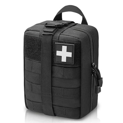 Tactical Medical Utility Pouch Rip Away First Aid Survival Bag for Travel Outdoor Hiking and Emergency Everyday Carry - color: Black