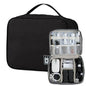 Organizer Case Small Electronic Devices USB Charger Accessories Mouse Phone Cable SD Power Bank Earphone - color: Large-Black