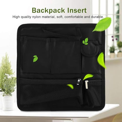 TOPINCN Backpack Organizer Insert Liner, Portable Travel Shoulder Backpack Divider Storage Bag Finishing Storage Bag Insert Pocket for Women and Men (Black B)