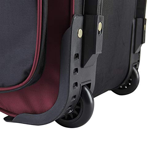 Travelers Club Xpedition 30 Inch Multi-Pocket Upright Rolling Duffel Bag - color: Crimson Red
