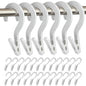 Laundry Hooks Boot Hangers Plastic Clothes Pins Hanger Clips for Bathroom Travel Portable White (24Pcs) - color: White 24pcs