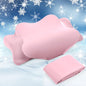 Hahafelt Cooling Cervical Neck Pillowcase Cover (Only Pillow Case) Ergonomic Pillowcase with Zipper Breathable Contour Pillow Cover for Side Back Stomach Sleepers(Pink,Standard Size) - color: Pink, size: Standard