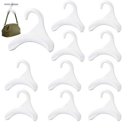 10 Pcs Purse Hanger Hook Purse Organizer Insert Hanger Holder Handbags Backpacks Arch Hook for Closet Home Storage(White) - size: White(10pcs)