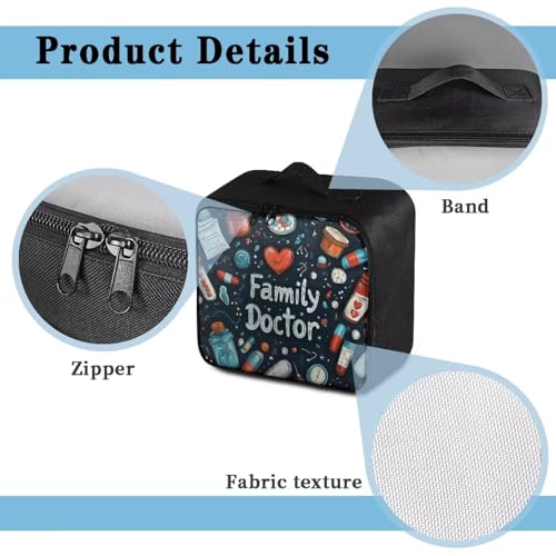 First Aid Kit Bag Lightweight Empty Medic Bag for Pet Friendly Households and Outdoor Adventures Featuring Wear Resistant Material Breathable Construction Easy Access - color: Midecine