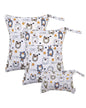 ALVA ALVABABY 3pcs Cloth Diaper Wet Dry Bags Waterproof Reusable with Two Zippered Pockets Travel Beach Pool Daycare Soiled Baby Items Yoga Gym Bag for Swimsuits or Wet Clothes 3L-SML11 - color: Toy bear
