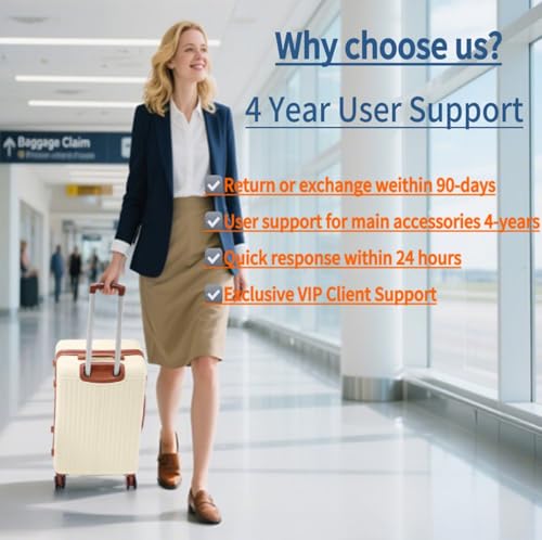 Hoteel Luggage Set 6 Piece, 4-Year Warranty, PC+ABS Suitcases with Wheels Hard Shell Suitcase with TSA Lock, Including Waterproof Luggage Bag, Travel Maletas for Men and Women, Beige(16/20/24/28Inch) - color: Beige, size: 6 Piece Set (16/20/24/28/Expandab