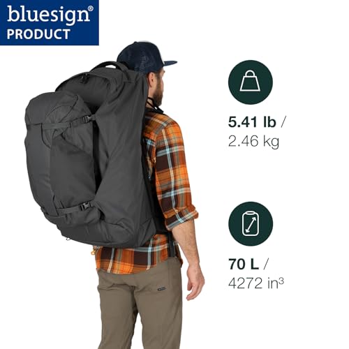 Osprey Farpoint 70L Men's Travel Backpack, Tunnel Vision Grey - color: Tunnel Vision Grey, size: 70L